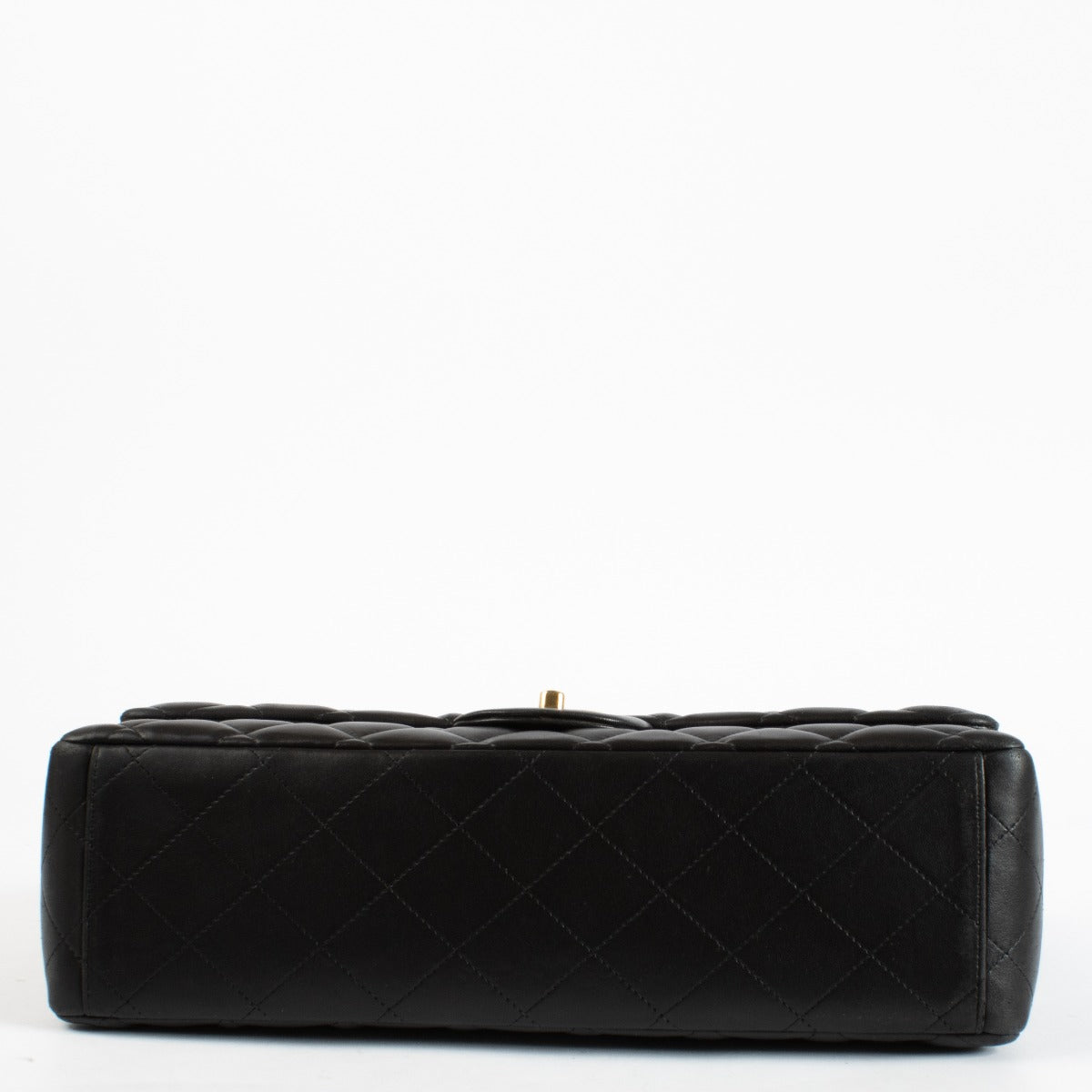 Sac classique Chanel noir en agneau maxi