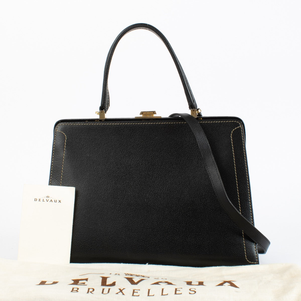 Authentic preloved Delvaux Black Jumping Classico Bag on Labellov.com