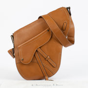 Authentic preloved Christian Dior Camel Vintage Saddle Messenger on Labellov.com