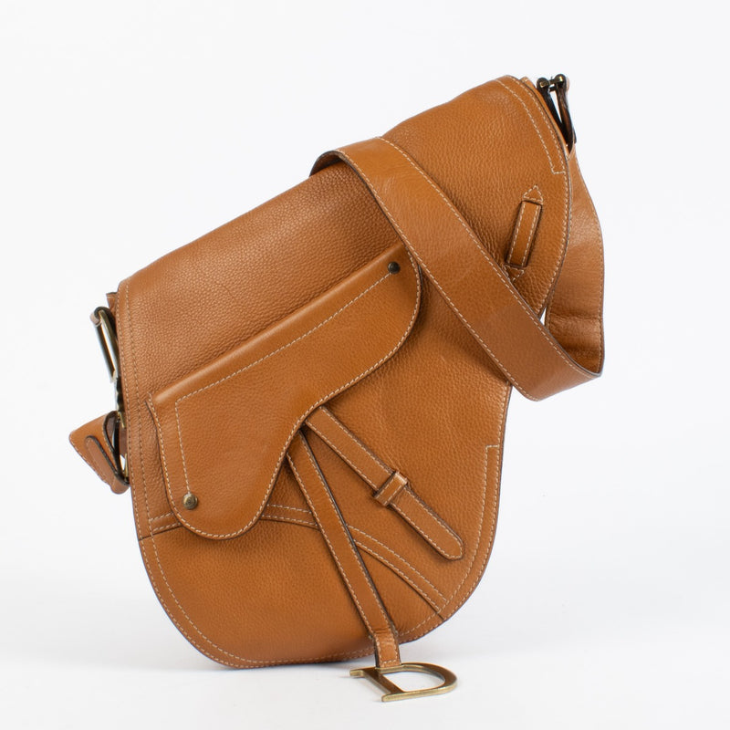 Authentic preloved Christian Dior Camel Vintage Saddle Messenger on Labellov.com