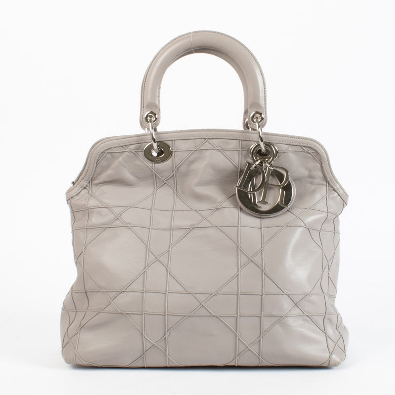 shop 100% authentic second hand Christian Dior Grey Cannage Granville Bag on Labellov.com