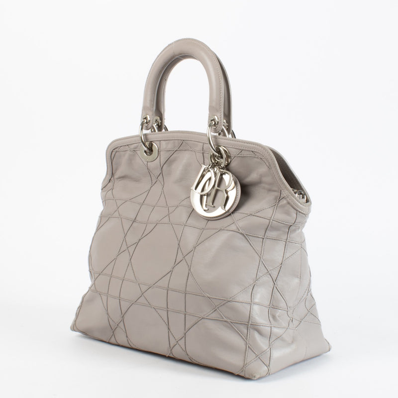shop 100% authentic second hand Christian Dior Grey Cannage Granville Bag on Labellov.com