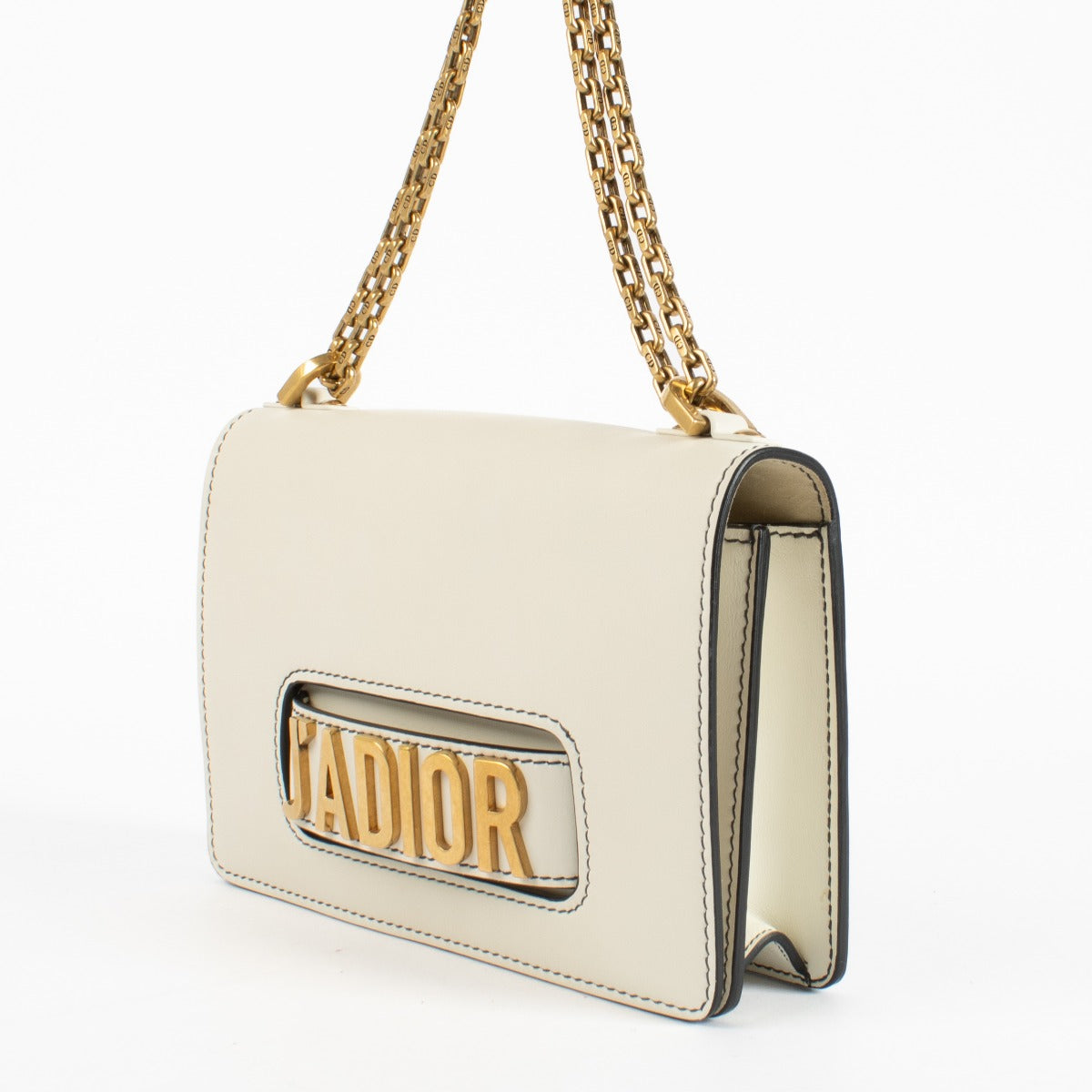 Authentic pre-loved Christian Dior Off White Calfskin J'Adior Chain Bag