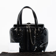 Authentic second hand Gucci Blue Patent Treasure Top Handle Bag on Labellov.com