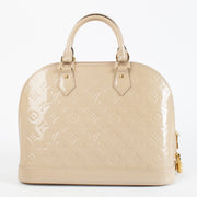 Authentic pre-loved Louis Vuitton Rose Angelique Monogram Vernis Alma PM on Labellov.com