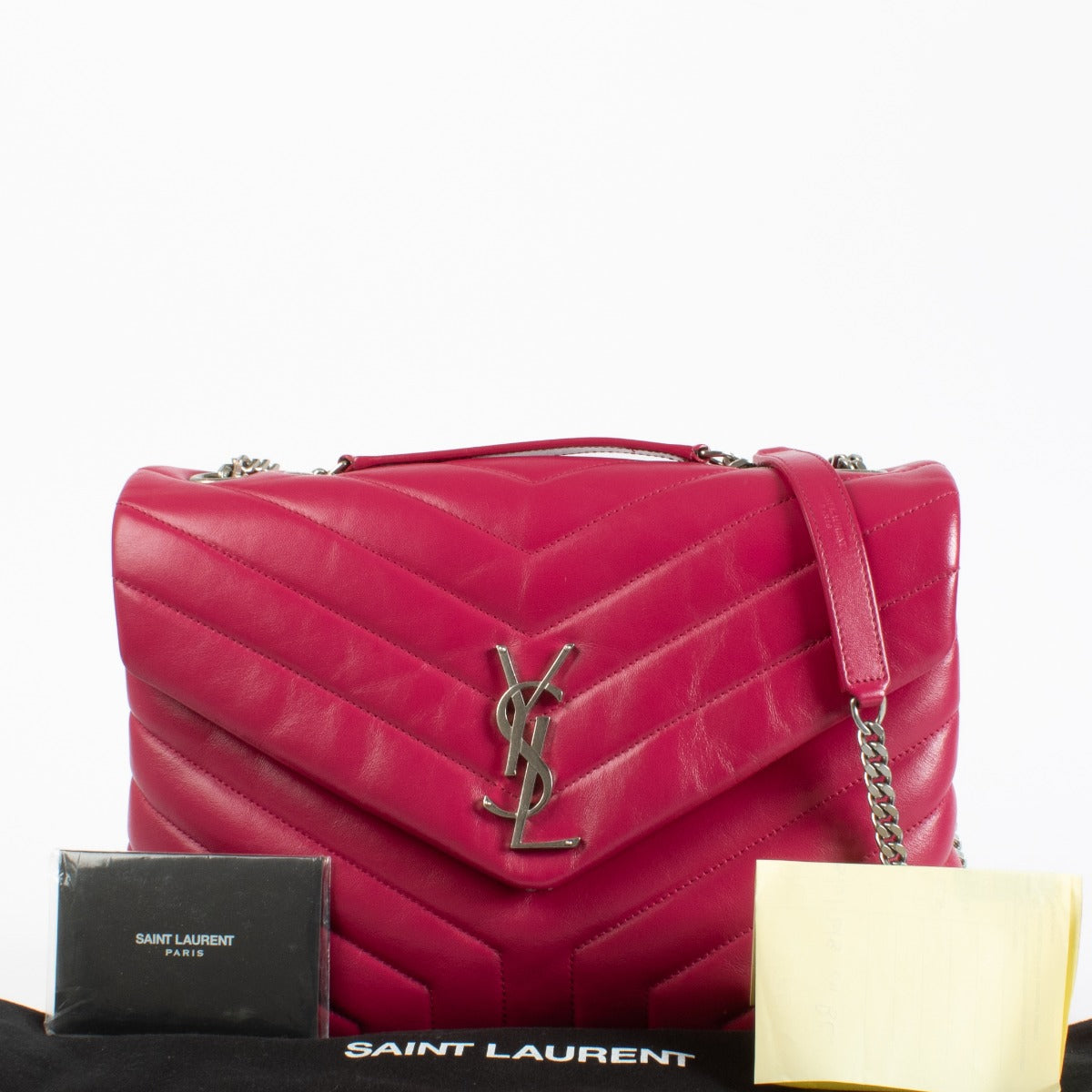 Authentic pre-loved Saint Laurent Pink Medium Loulou Bag on Labellov.com