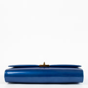 Authentic pre-loved Sergio Rossi Blue Patent XL Clutch on Labellov.com