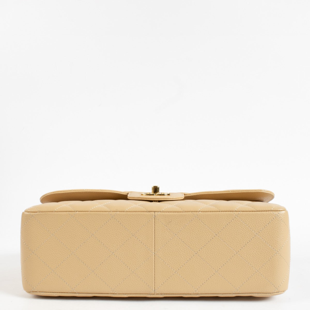 Chanel Beige Caviar Large/Jumbo Classic Bag