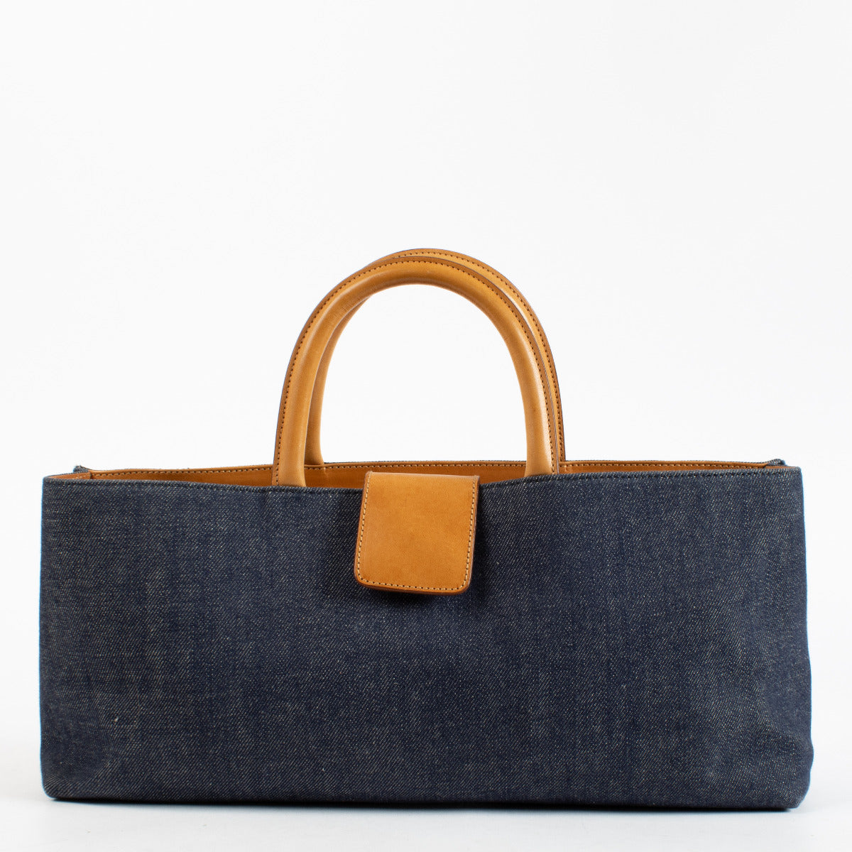 Burberry Denim Check Top Handle Bag
