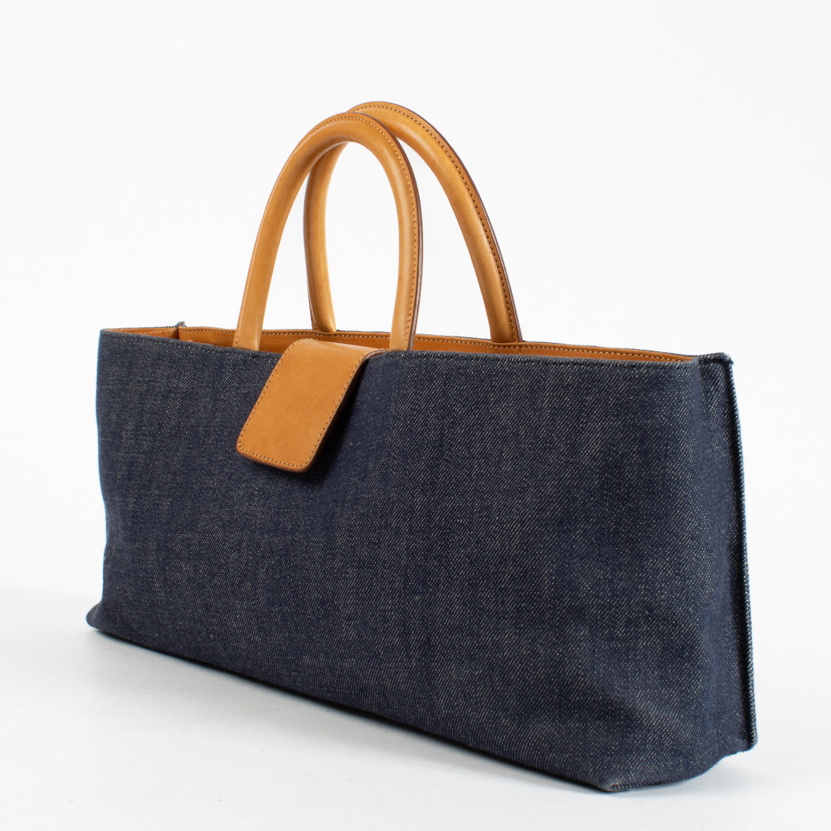 Burberry Denim Check Top Handle Bag