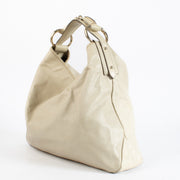 Authentic preloved Gucci Beige Horsebit Hobo Bag on LAbellov.com