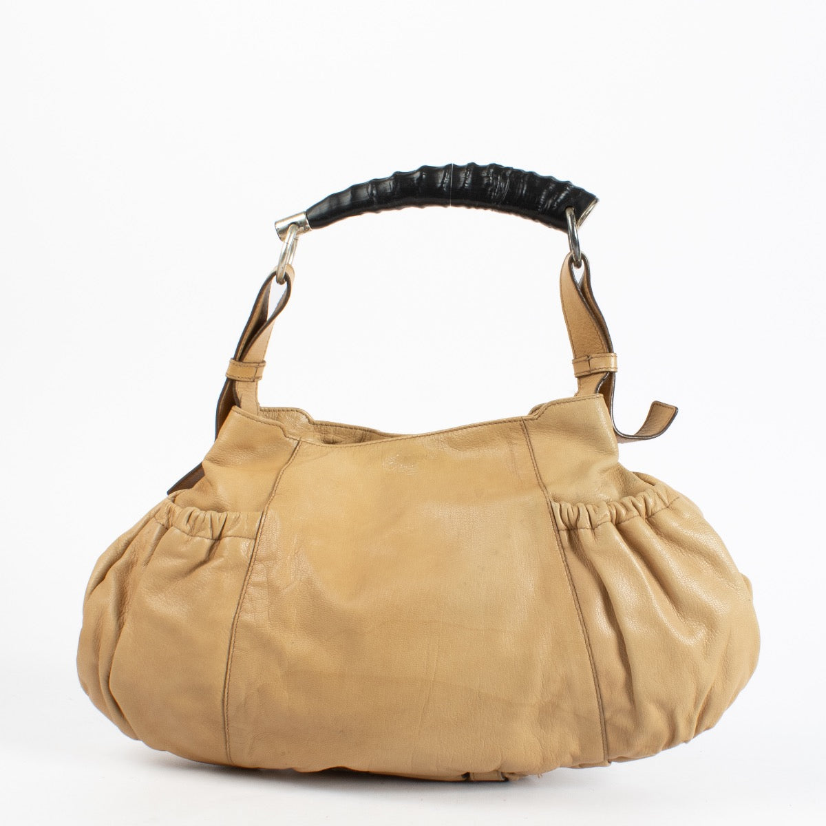 Authentic Second Hand Saint Laurent Beige Front Pocket Mombasa Bag on Labellov.com