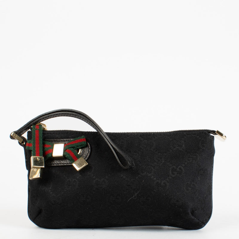 shop 100% authentic second hand Gucci Black GG Canvas Pouch on Labellov.com