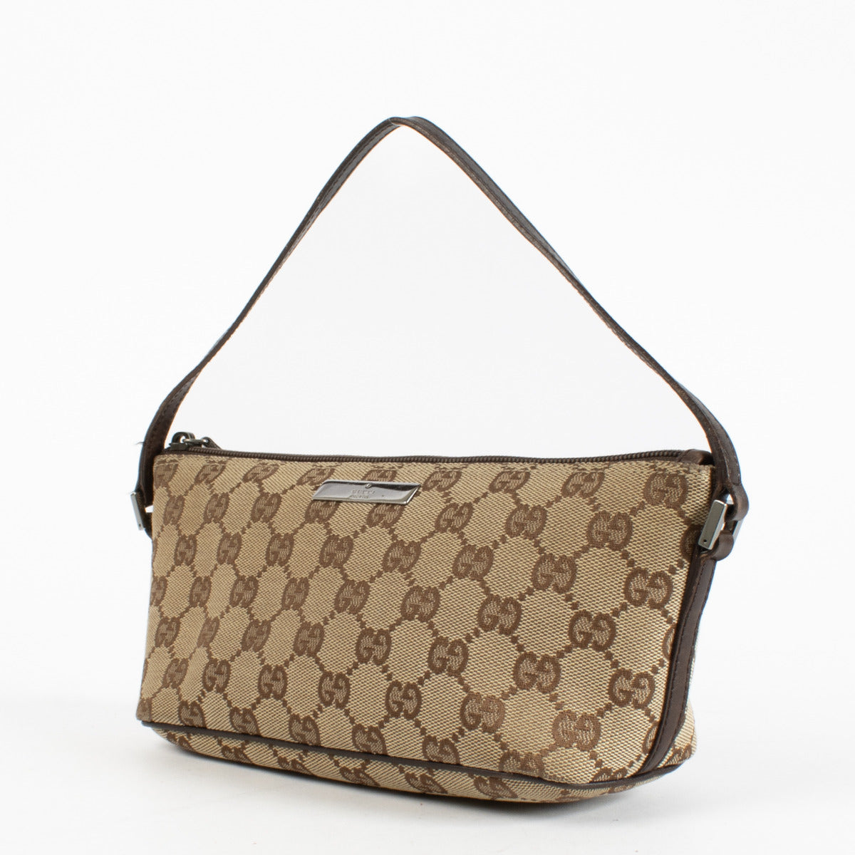 Gucci GG Canvas Baguette Bag