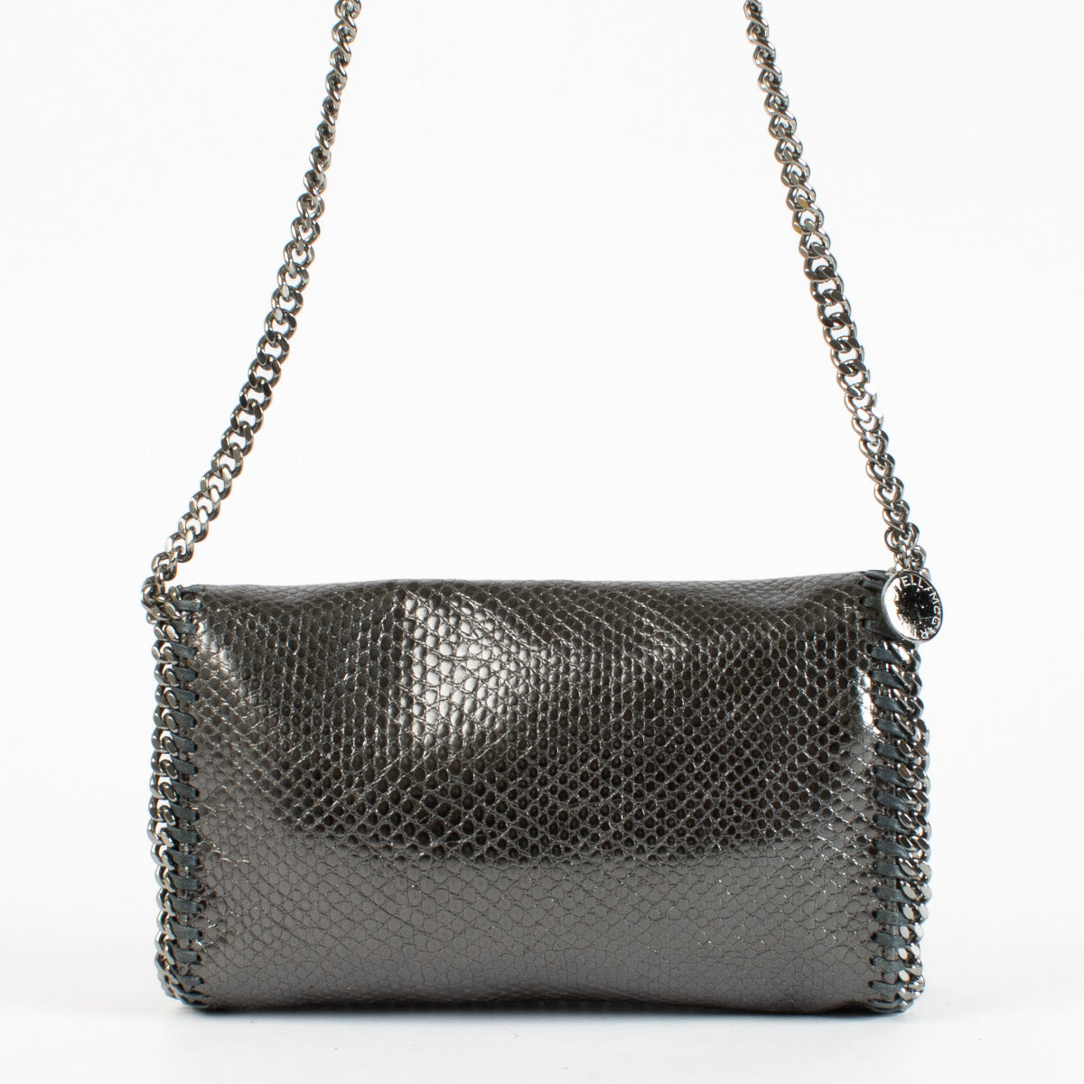 Sac bandoulière portefeuille Falabella Stella McCartney gaufré métallisé