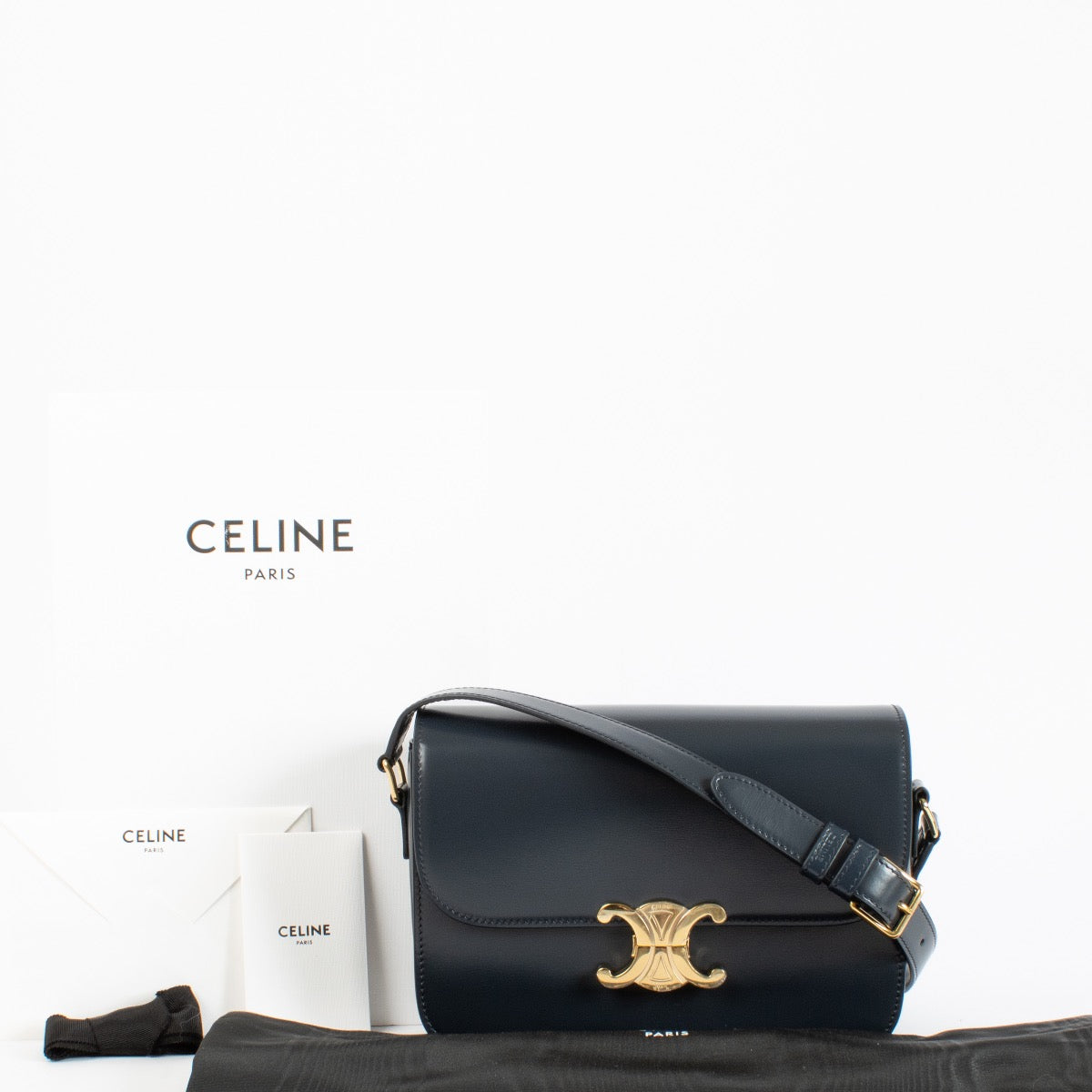 authentic preloved Celine Triumph Classic Blue Sacré on Labellov.com
