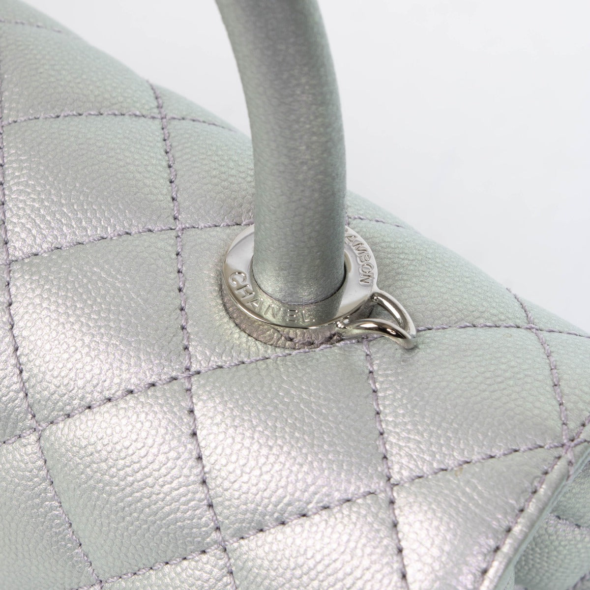 Authentic pre-loved Chanel Small Coco Handle Bag Iridescent Caviar on Labellov.com