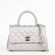 Authentic pre-loved Chanel Small Coco Handle Bag Iridescent Caviar on Labellov.com