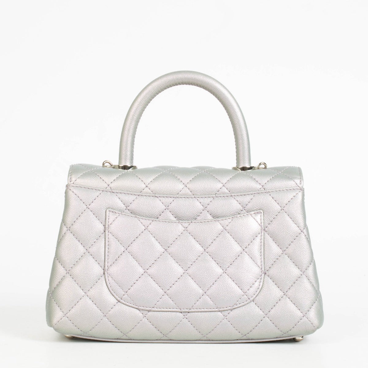 Authentic pre-loved Chanel Small Coco Handle Bag Iridescent Caviar on Labellov.com