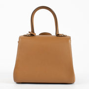 Delvaux Tan Rodeo Calf Brillant Mini with silver-tone hardware and beige leather interior, in very good pre-loved condition, available at Labellov.com