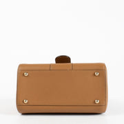 Delvaux Tan Rodeo Calf Brillant Mini with silver-tone hardware and beige leather interior, in very good pre-loved condition, available at Labellov.com