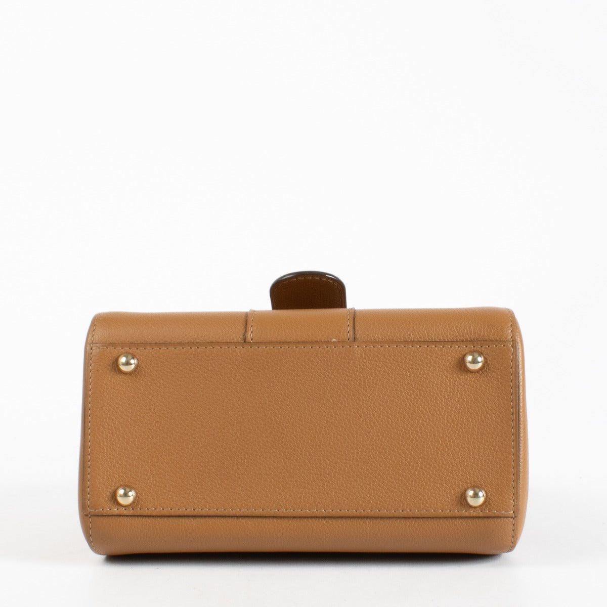 Delvaux Tan Rodeo Calf Brillant Mini with silver-tone hardware and beige leather interior, in very good pre-loved condition, available at Labellov.com