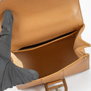 Delvaux Tan Rodeo Calf Brillant Mini with silver-tone hardware and beige leather interior, in very good pre-loved condition, available at Labellov.com