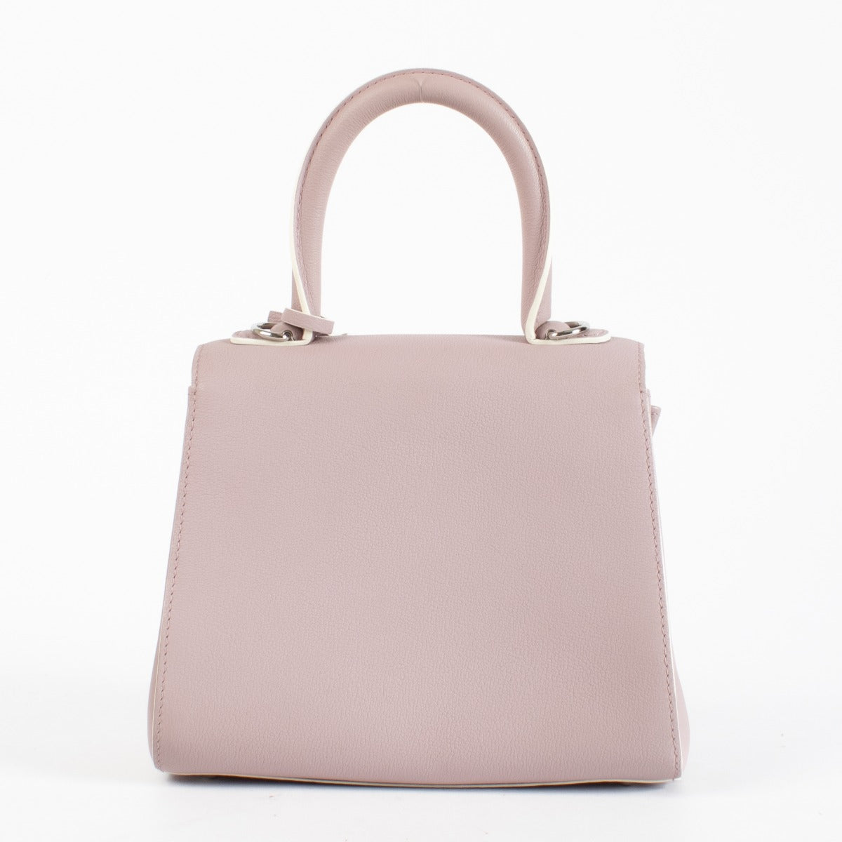 Delvaux Lilas Rodeo Calf Brillant Mini with silver-tone hardware and light interior discolouration on the front panel and folds, available at Labellov.com