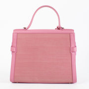 Delvaux Fuchsia Rodéo Calf Brillant MM with gold-tone hardware and beige leather interior showing a dark mark, in very good pre-loved condition, available at Labellov.com