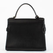 authentic preloved Delvaux Black Calf Souple Tempête MM Top handle on Labellov.com