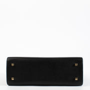 authentic preloved Delvaux Black Calf Souple Tempête MM Top handle on Labellov.com