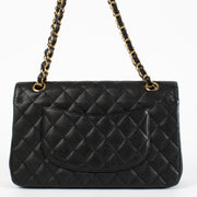 Authentic Preloved Chanel Black Caviar Medium Classic 11.12 Classic flap bag on labellov.com