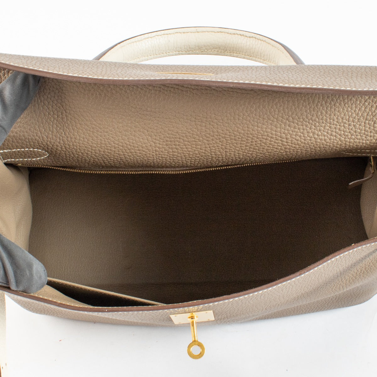 Hermès HSS Kelly 35 Etoupe/Nata Clemence GHW