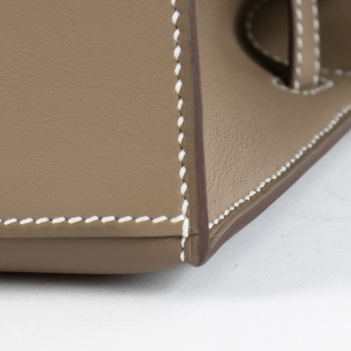 Hermès Kelly Mini Pochette Étoupe Swift PHW