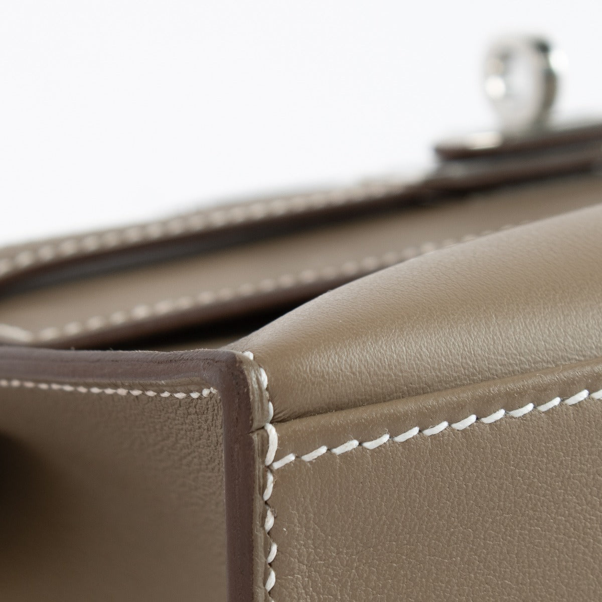 Hermès Kelly Mini Pochette Étoupe Swift PHW