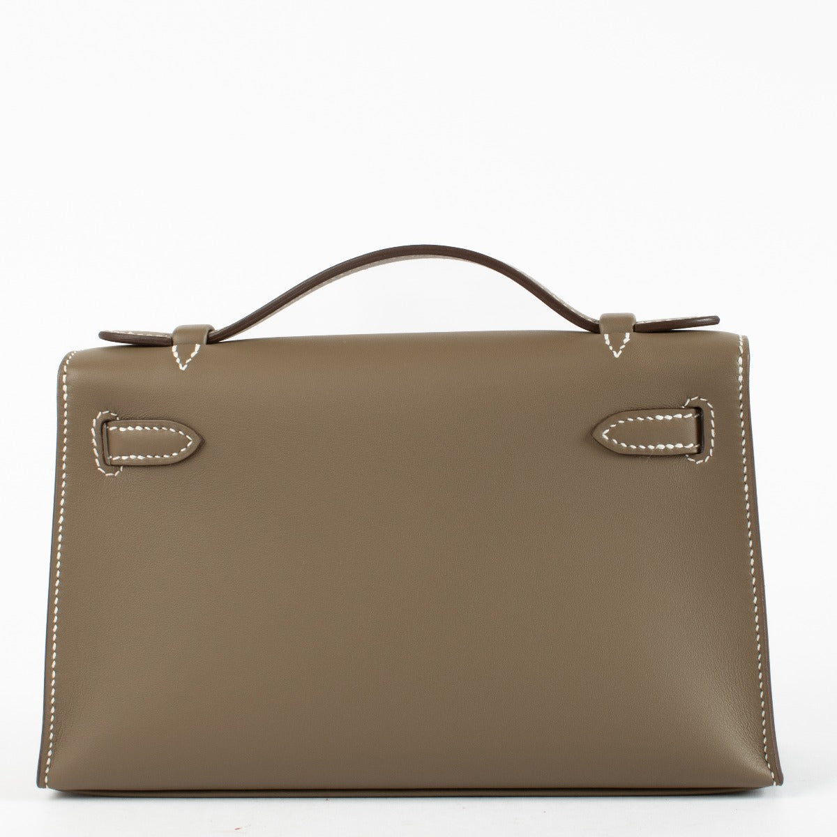 Hermès Kelly Mini Pochette Étoupe Swift PHW