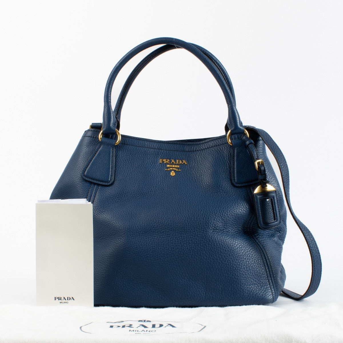 Authentic Second Hand Prada Blue Hobo bag on Labellov.com