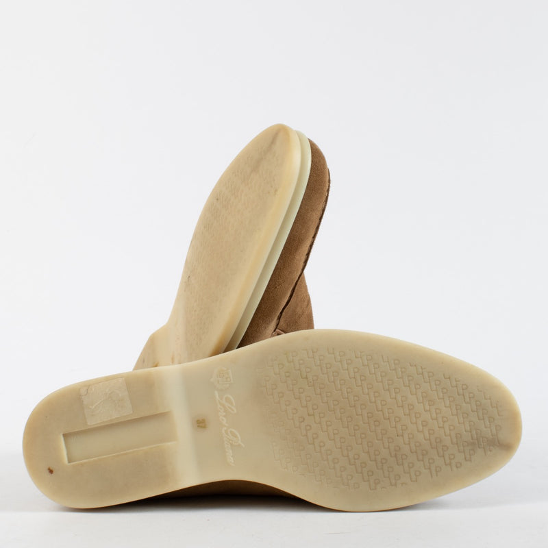 Authentic Second Hand Loro Piana Camel Open Walk Loafer Flats on Labellov.com