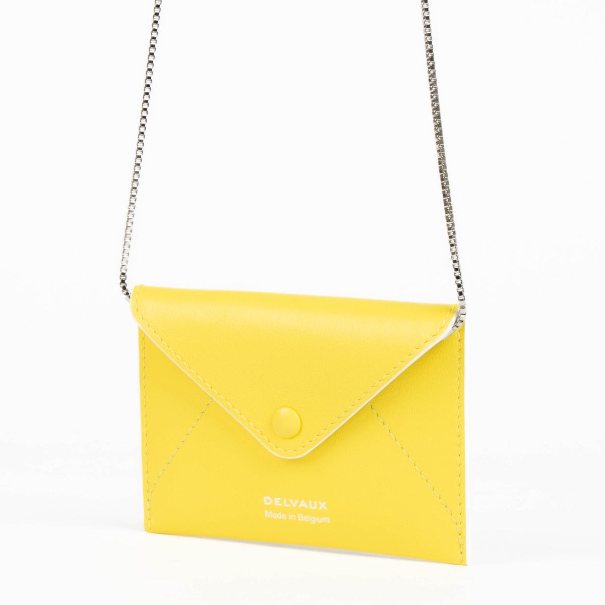 Shop this 100% authentic Delvaux Yellow Message S Chaîne Card Holder at Labellov.com