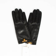 Shop this 100% authentic Hermès Black Leather Goya Gloves in size 8 at Labellov.com.