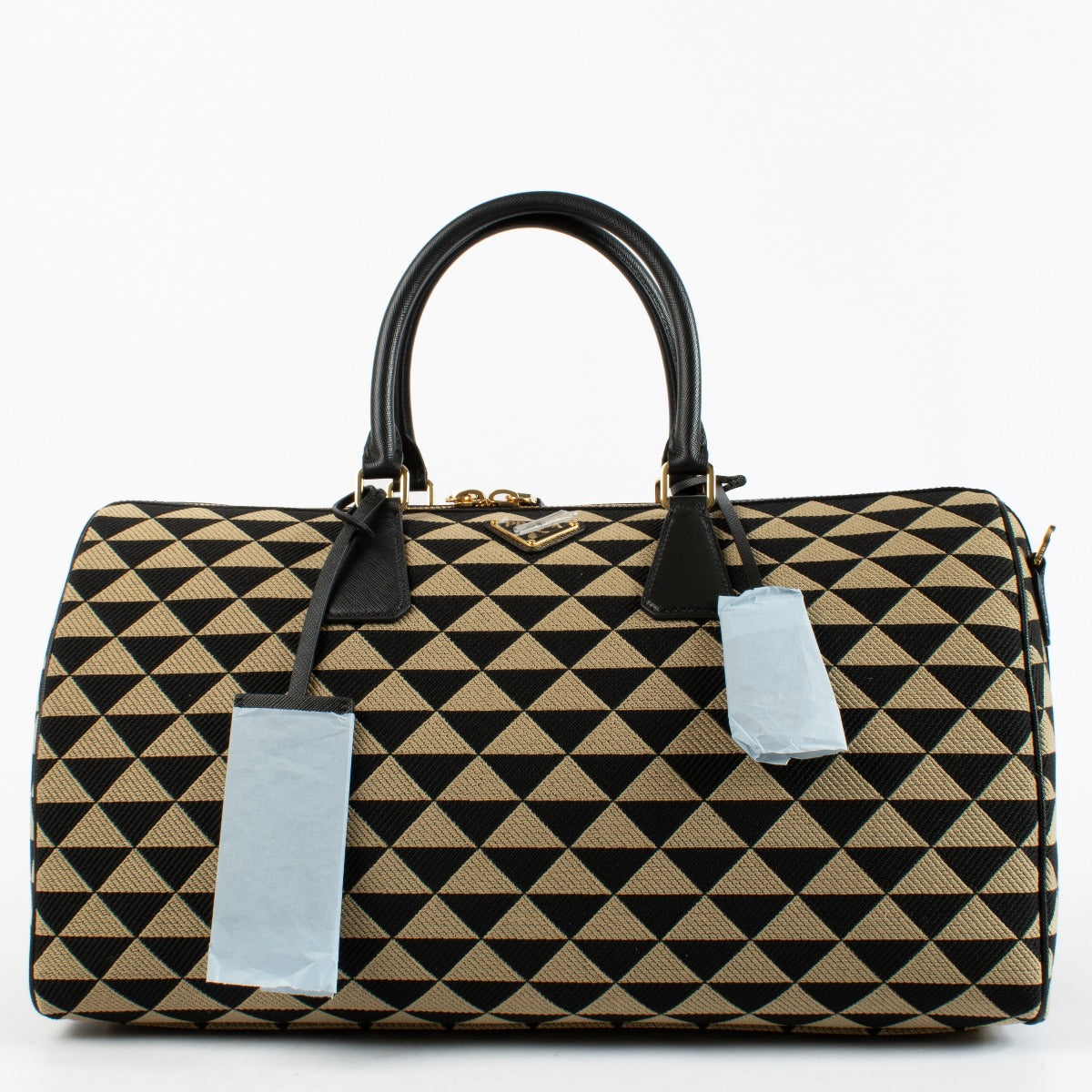 Authentic preloved Medium Symbole Embroidered Fabric Travel Bag on Labellov.com