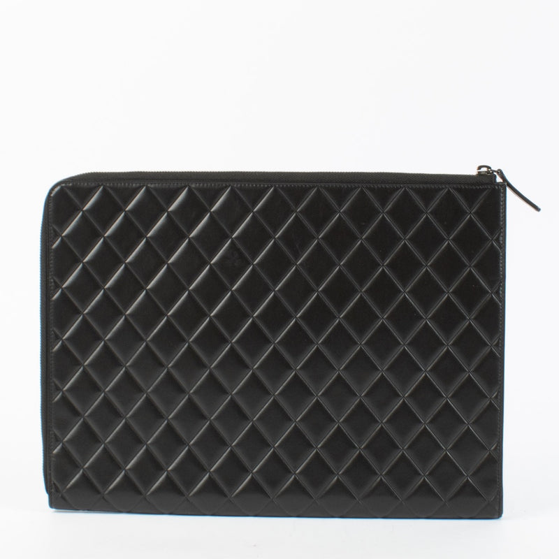 Authentic Second Hand Chanel Black Laptop Case Travel Bag on Labellov.com