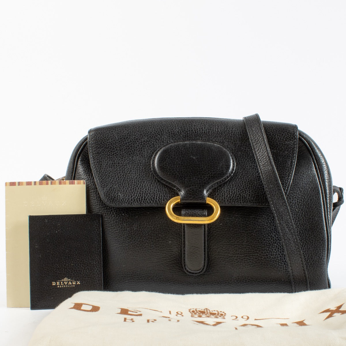 Authentic Second Hand Delvaux Black Shoulder Bag on Labellov.com