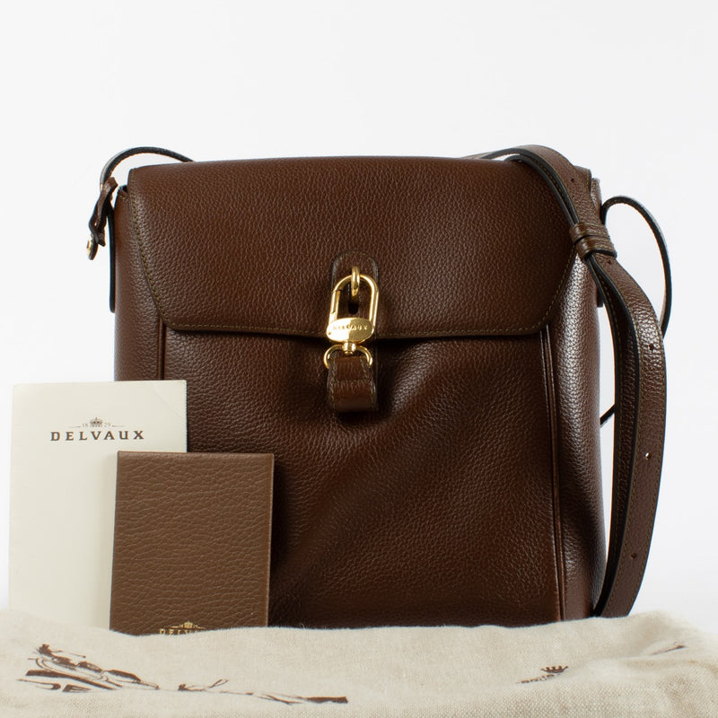 Authentic Second Hand Delvaux Brown Rubis Shoulder Bag on Labellov.com