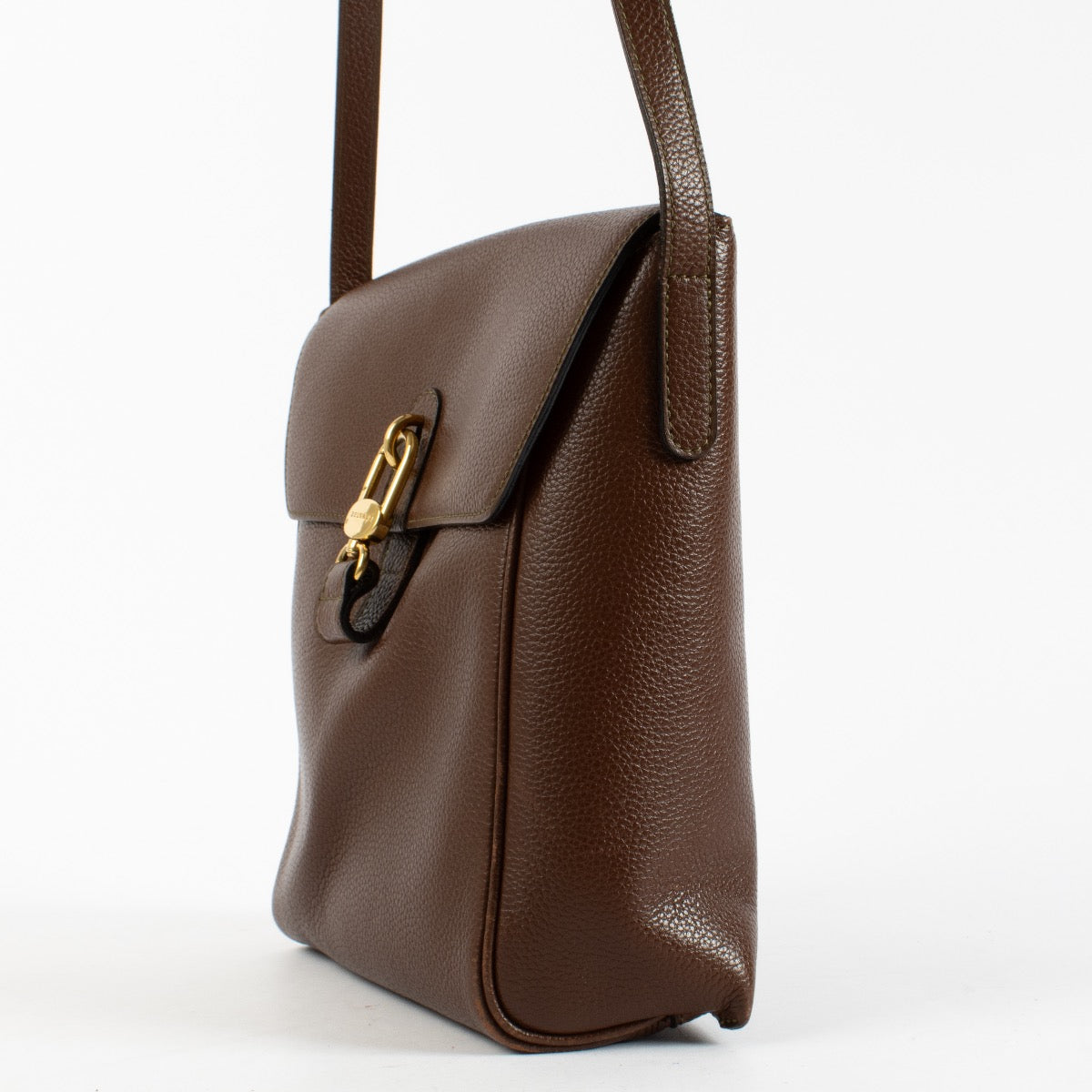 Authentic Second Hand Delvaux Brown Rubis Shoulder Bag on Labellov.com