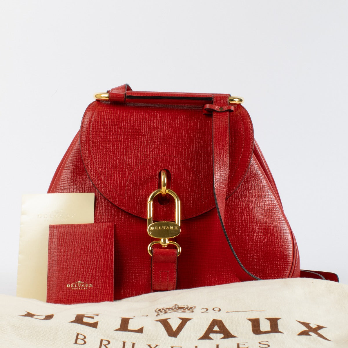 Sac Cerceau rouge Delvaux