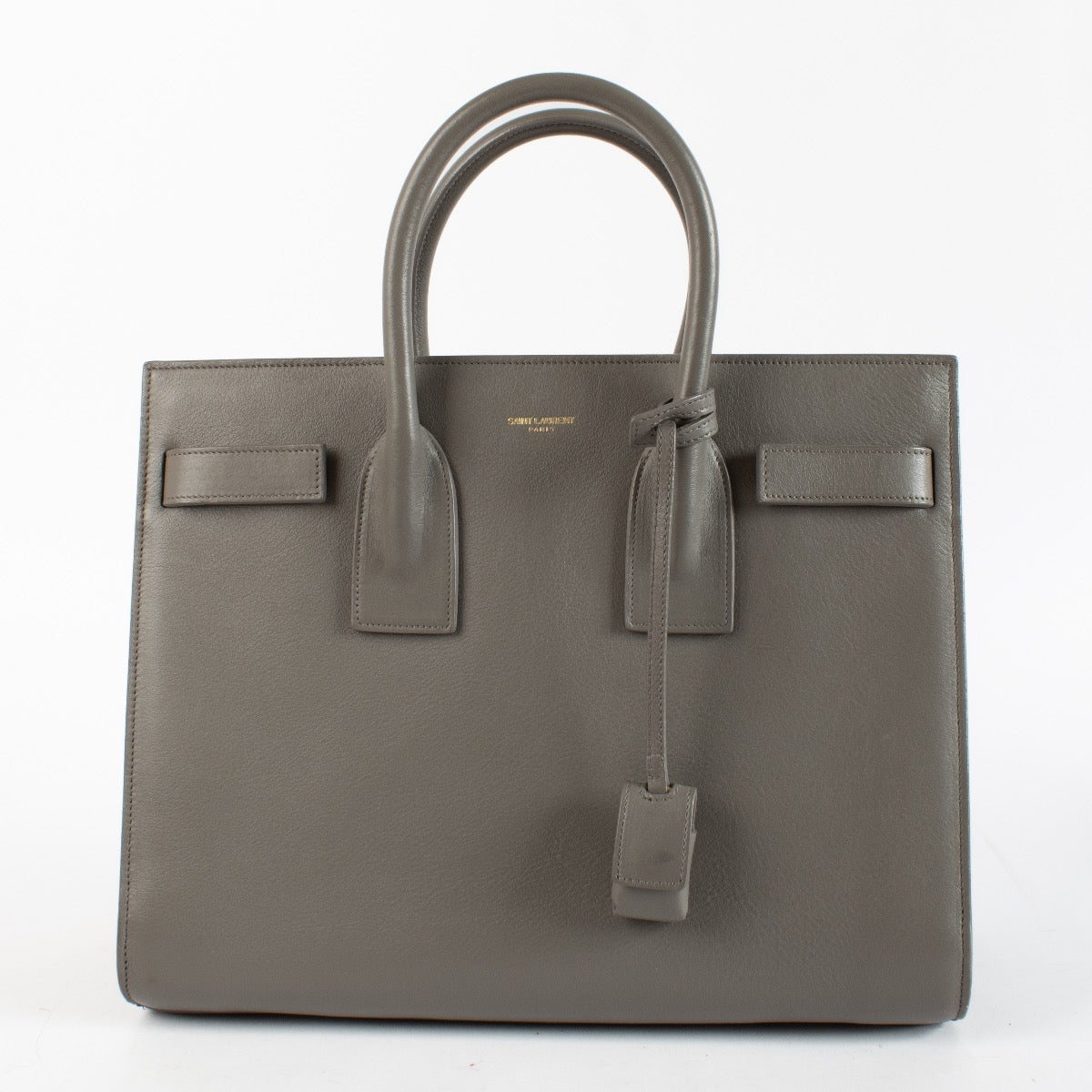 Authentic Preloved Saint Laurent Taupe Small Sac Du Jour Top Handle on Labellov.com
