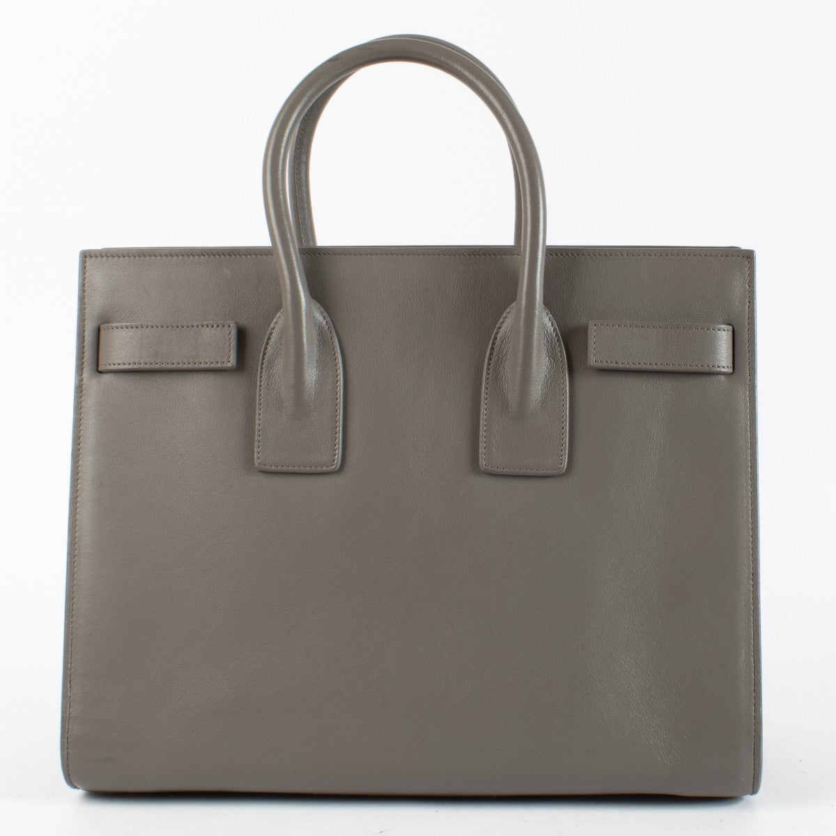 Authentic Preloved Saint Laurent Taupe Small Sac Du Jour Top Handle on Labellov.com