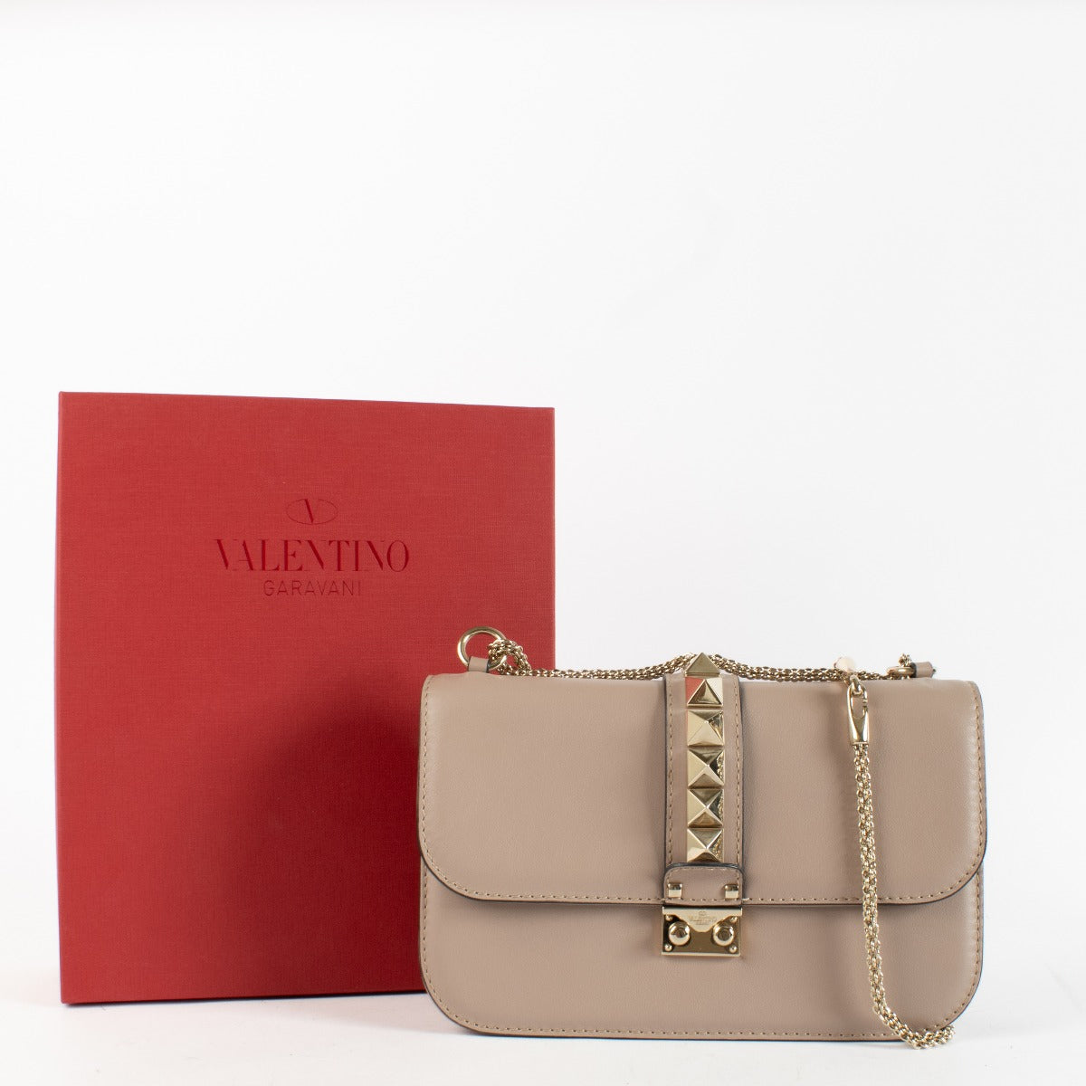 Valentino Garavani Poudre Medium Glam Lock Tas
