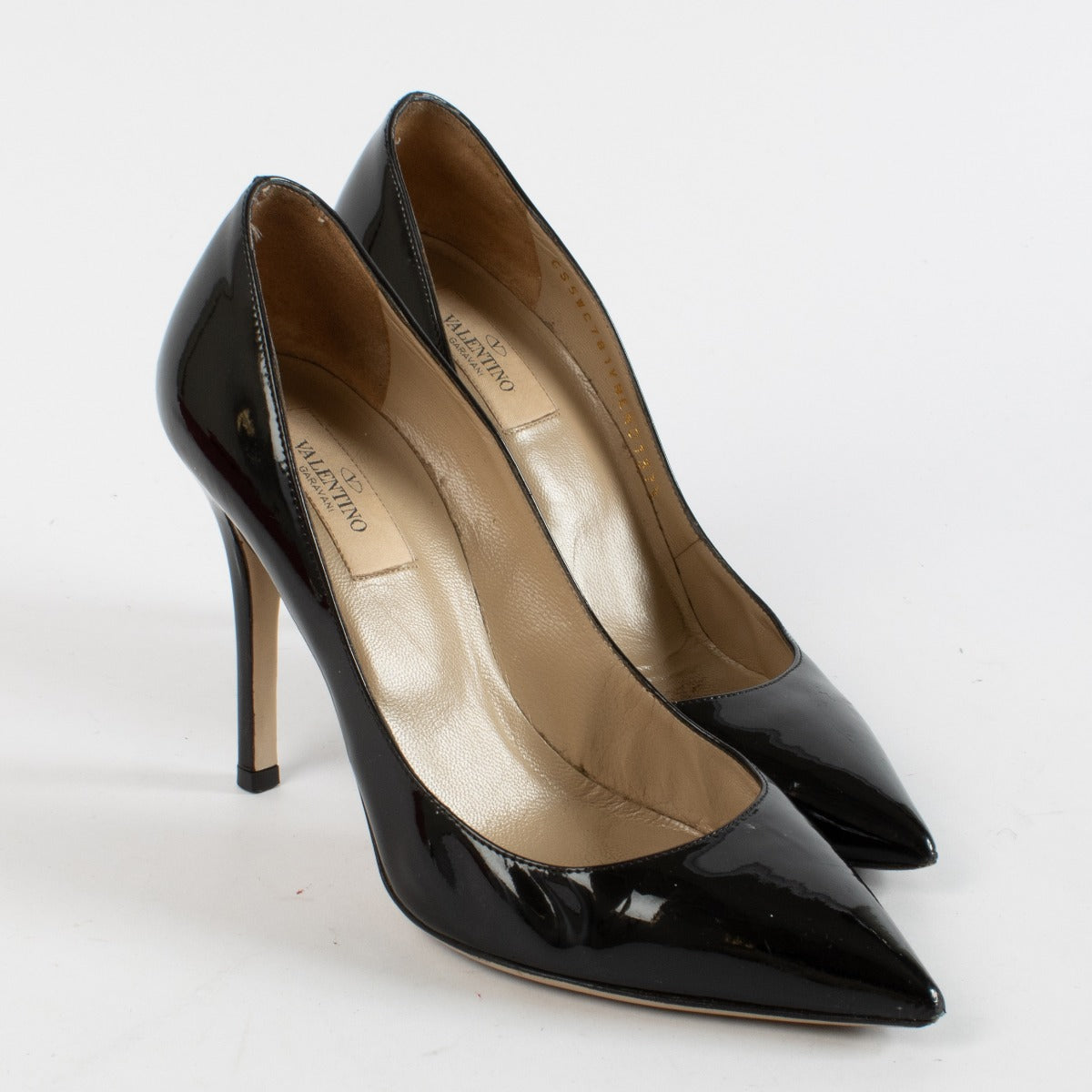 Valentino Black Patent Leather Pumps Size 37.5 at Labellov.com